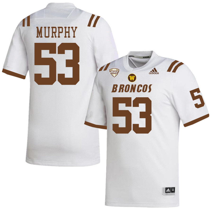 #53 Quinn Murphy Western Michigan Broncos College Football Jerseys Stitched-White